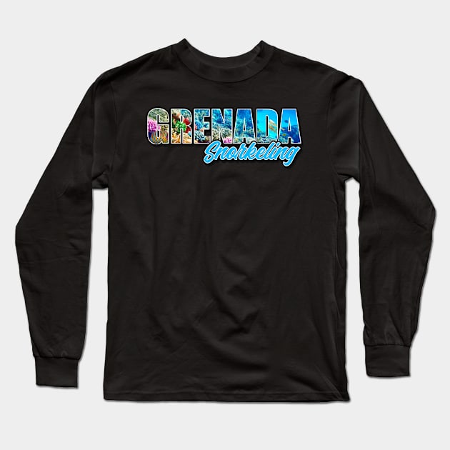 Grenada snorkeling design. Perfect present for mom dad friend him or her Long Sleeve T-Shirt by SerenityByAlex
